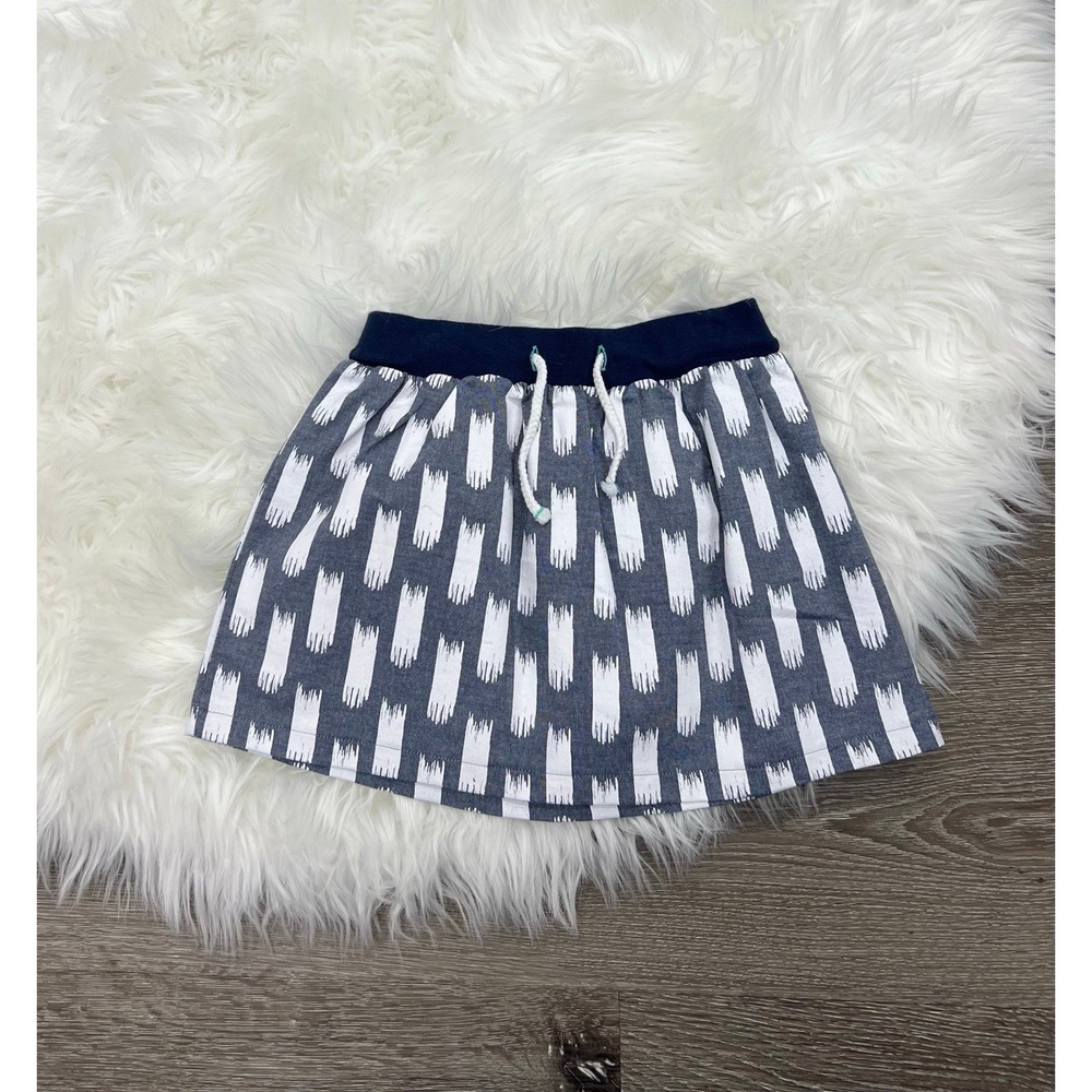 Colored Organics Girls Organic Cotton Blue Brush Stroke Colored Skirt Size 2T